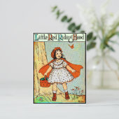 Rotkäppchen Vintage Süß Postkarte (Stehend Vorderseite)