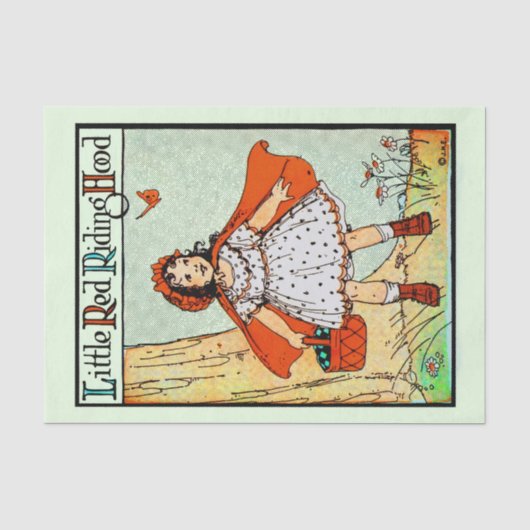 Rotkäppchen Vintage Süß Seidenpapier (Vorderseite)