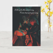 Rotkäppchenwerewolf-Halloween-Gruß-Karte Karte (Gelbe Blume)