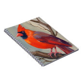 Rotkardinal-Aquarellmalerei Notizblock (Rechte Seite)