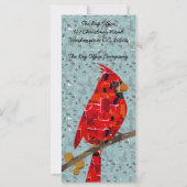 Rotkardinal, der Vogel des Weihnachtsfestes (Rückseite)
