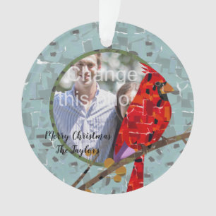 Rotkardinal, der Vogel des Weihnachtsfestes Ornament