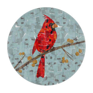 Rotkardinal, der Vogel des Weihnachtsfestes Schneidebrett