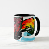 Rotkardinal  Herbstfreude Tasse (VorderseiteRechts)