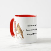 Rotkardinal-Vögel Weihnachten Wildlife  Tasse (Vorderseite Links)