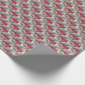 ROTKARDINAL-VOGELPAPIER GESCHENKPAPIER (Ecke)