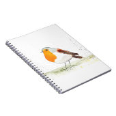 Rotkehlchen Aquarell Notizblock (Rechte Seite)