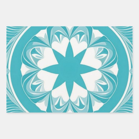 Rotkehlchen Ei Blau Geschenkpapier Set (Vorderseite)