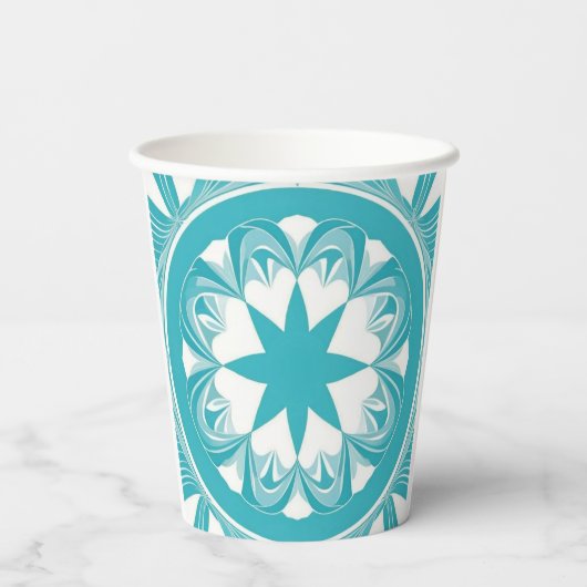 Rotkehlchen Ei Blau Pappbecher (Rückseite)