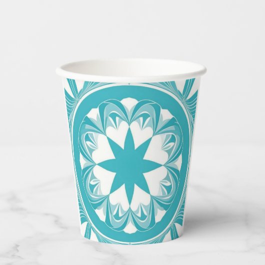 Rotkehlchen Ei Blau Pappbecher (Vorderseite)