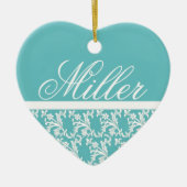 Rotkehlchen-Ei-Monogramm-Verzierung Keramik Ornament (Vorne)