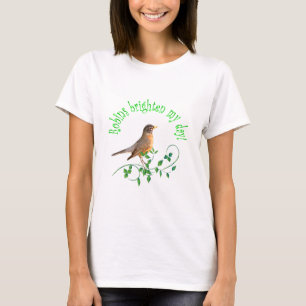 Rotkehlchen erhellen meinen Tag T-Shirt