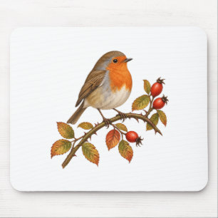 Rotkehlchen für einen friedlichen Gartenarbeitspla Mousepad