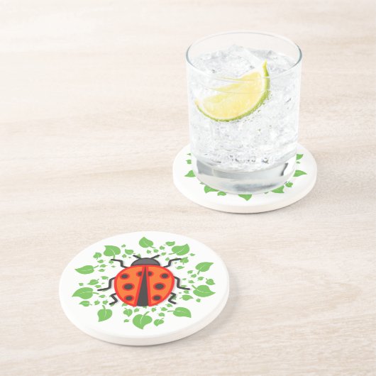 Rotkehlchen Getränkeuntersetzer (Seite)