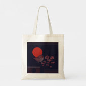 Rotkehlchen-Illustration mit roter Sonne Tragetasche (Rückseite)