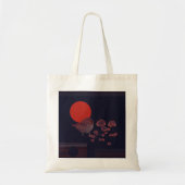 Rotkehlchen-Illustration mit roter Sonne Tragetasche (Vorne)