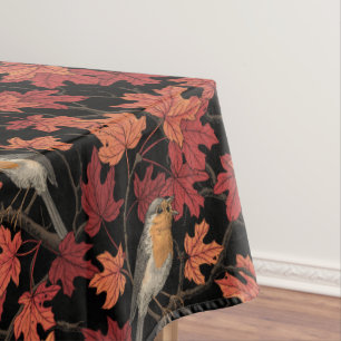 Rotkehlchen im Ahornbaum Tischdecke