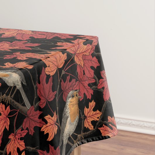 Rotkehlchen im Ahornbaum Tischdecke (Beispiel)