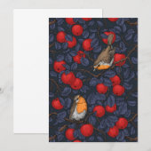 Rotkehlchen im Apfelbaum/Blau und Rot (Vorne/Hinten)