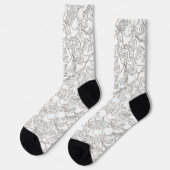 Rotkehlchen im Apfelbaum/Umber und weiß Socken (Linkes Detail)