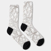 Rotkehlchen im Apfelbaum/Umber und weiß Socken (Rechts)