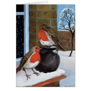 Rotkehlchen im Schnee