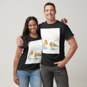 Rotkehlchen im Winter T-Shirt (Unisex)