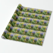 Rotkehlchen in einem Frühlingsgarten Geschenkpapier (Ungerollt)