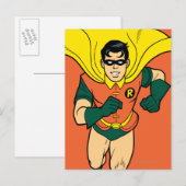 Rotkehlchen läuft postkarte (Vorne/Hinten)