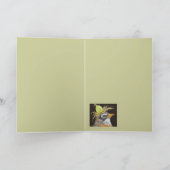 Rotkehlchen mit Stachelbeerkarte Karte (Innenseite)