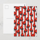 Rotkehlchen-Muster Postkarte (Vorne/Hinten)
