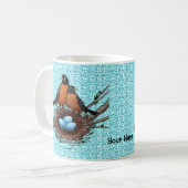 Rotkehlchen-Nest-Tasse Kaffeetasse (Vorderseite Links)