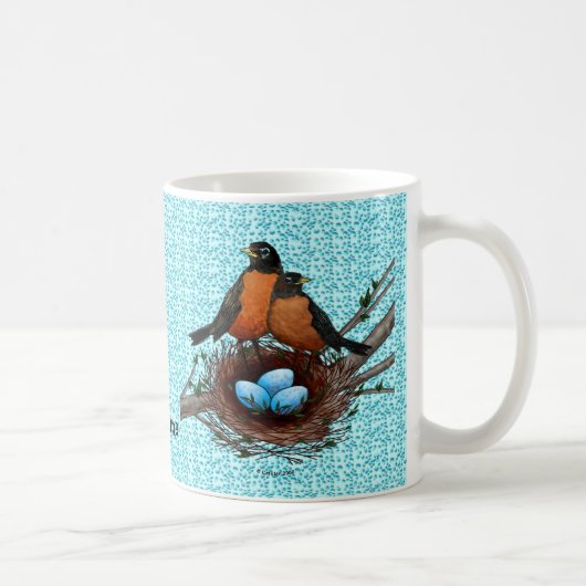 Rotkehlchen-Nest-Tasse Kaffeetasse (Rechts)