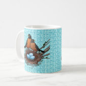 Rotkehlchen-Nistplatz-Tasse Kaffeetasse (Vorderseite Links)