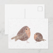 Rotkehlchen-Postkarte Postkarte (Vorne/Hinten)