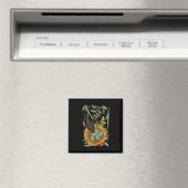 Rotkehlchen und Nest Aufkleber  Magnet (In Situ (Geschirrspüler))