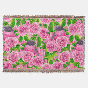 Rotkehlchen und Rosen Decke