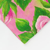Rotkehlchen und Rosen Fleecedecke (Ecke)
