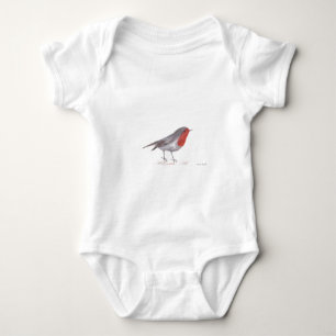 Rotkehlchen Vogel Baby Strampler