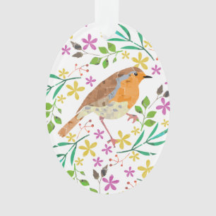 Rotkehlchen, Vogel des Weihnachtsfestes Ornament