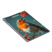 Rotkehlchen-Vogel Notizblock (Rechte Seite)
