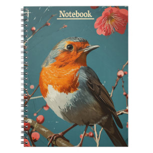 Rotkehlchen-Vogel Notizblock