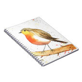 Rotkehlchen Vogel Notizblock (Rechte Seite)
