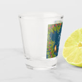 Rotkehlchen-Vögel Stechpalmen-Beeren-Geschäft Dunk Schnapsglas (Links)