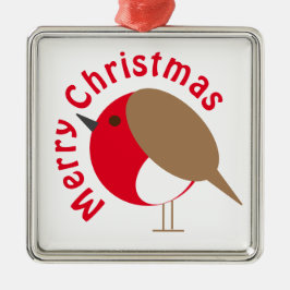 Rotkehlchen-Weihnachtsbaumschmuck Ornament Aus Metall