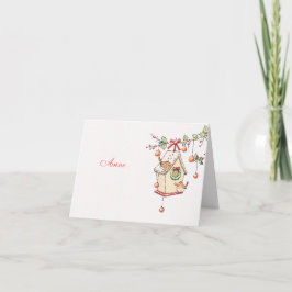 Rotkehlchen-Weihnachtskarte Tischdekoration Karte