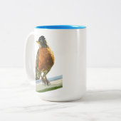 Rotkehlchen Zweifarbige Tasse (Vorderseite Links)