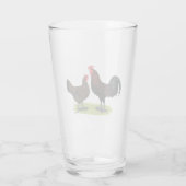 Rotkehlhühner Glas (Rückseite)