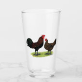Rotkehlhühner Glas (Vorderseite)