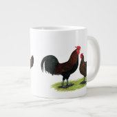 Rotkehlhühner Jumbo-Tasse (Vorderseite Rechts)